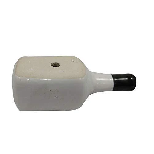 India Meets India Ceramic Flower Vase (White_8X3 Inch) - Image 5