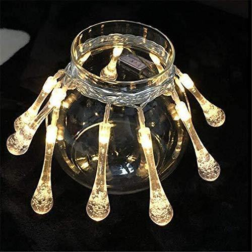ITMumbai 20LED Crystal Drop Shape Fairy String Lights for Home Lighting Decoration (4 Meter Long Warm White) 2 Pin Plug - Image 4
