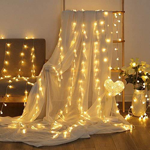 ITMumbai 20LED Crystal Drop Shape Fairy String Lights for Home Lighting Decoration (4 Meter Long Warm White) 2 Pin Plug - Image 5