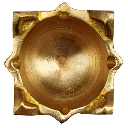 ITOS365 Brass Puja Aarti Diya (Brown_1.4 Inch X 1.4 Inch X 1.5 Inch) - Image 2