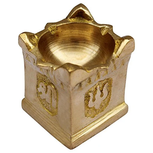 ITOS365 Brass Puja Aarti Diya (Brown_1.4 Inch X 1.4 Inch X 1.5 Inch) - Image 3