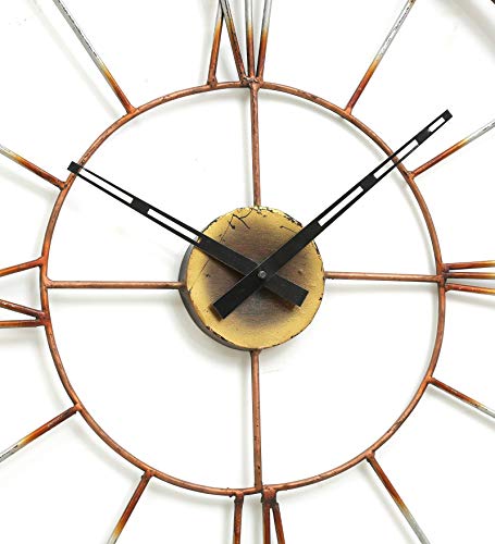 Jota Rajasthani Handicraft Iron Cycle Wall Clock Designer Cycle Wall Clock | Wall Mounted Hanging Bicycle Showpiece Gift Clocks | (38 x 1 x 30 Inches) (Gold, Bronze); 564 - Image 3