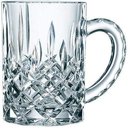 JUSTNOW Crystal Beer Glass Mug 425ml Drinking Glass Beer Mugs Thicken Lead-Free Beer Stein with Handle Elegant Design for Home and Kitchen, Pubs, Bars, Restaurants and Parties Set of (6) - Image 4