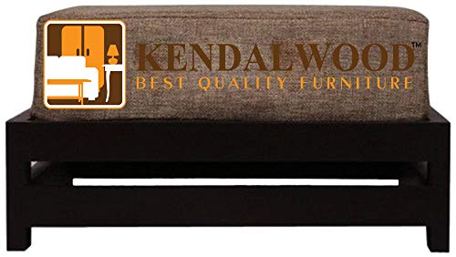 KendalWood Furniture Solid Sheesham Wooden Foot Stool for Kitchen, with Cushion, Dark Walnut - Image 8