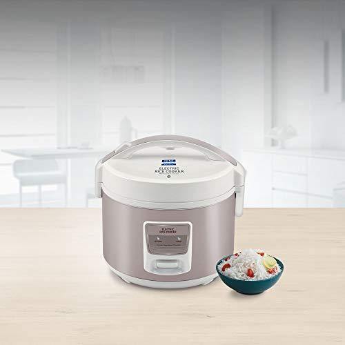 KENT Electric Rice Cooker 5-litres 700-Watt (White and Reddish Grey) - Image 2