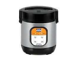 KENT Personal Rice Cooker 0.9-Litres 180-Watt (Black and Silver) - Image 2