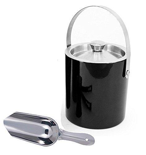 King International Stainless Steel Bar Set, Bartender Kit Cocktail Shaker Set of 3 Piece| Black| Bar Tool Set with Ice Bucket, Tong, Jigger, Champagne Bucket-Complete Bar tool set for Home bar accessories - Image 4