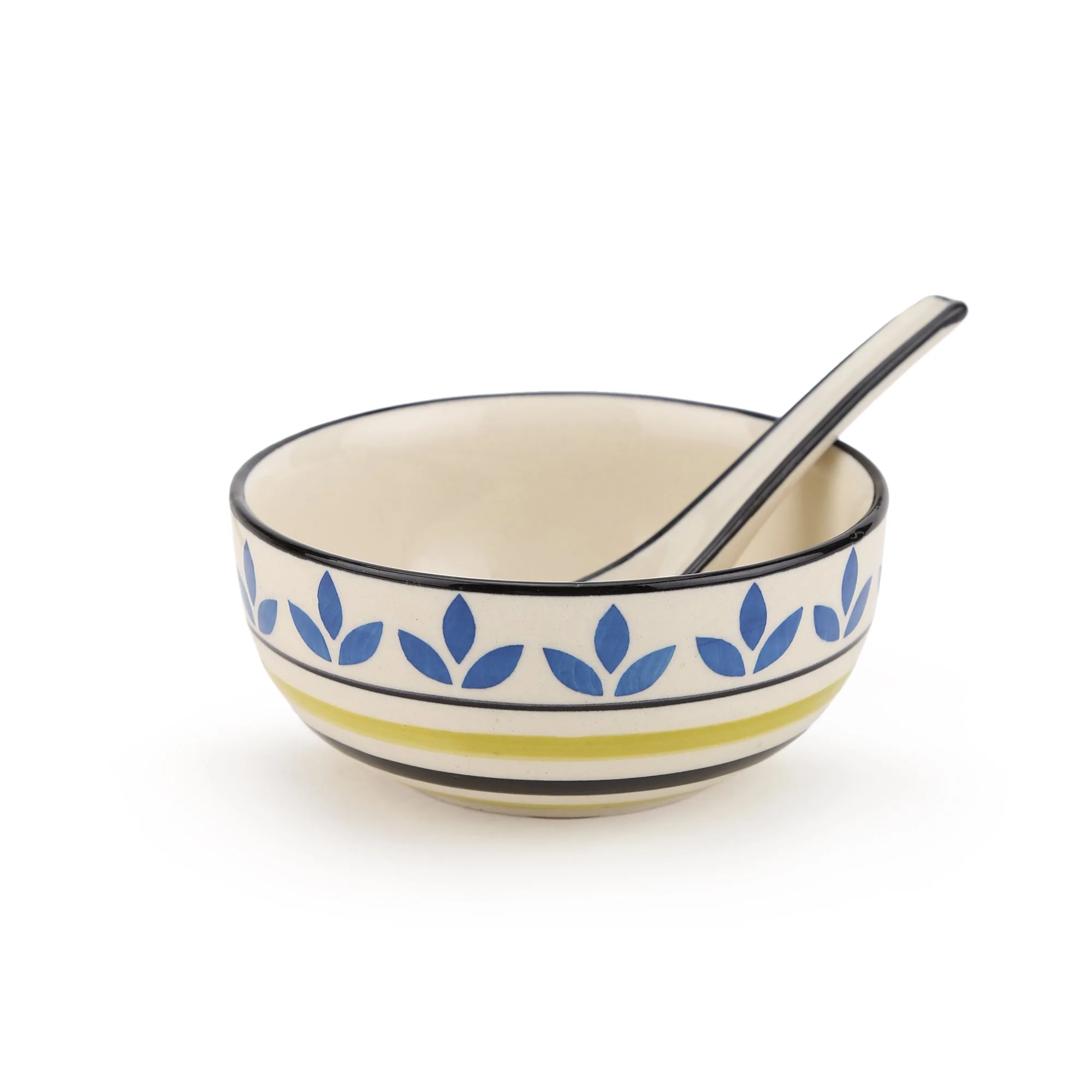 KITTENS Ceramic Soup Bowls with Spoons, Set of 4, Multicolour - Image 5
