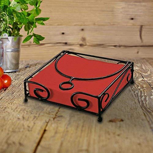 KRAFTYHOME Powder Coated Iron Tissue Holder Stand (Black) - Image 4