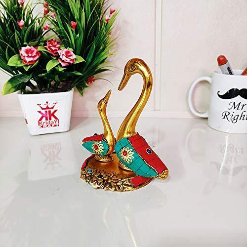 KridayKraft Love Birds swan Set Pair of Kissing Duck Metal Statue,Romantic Gift to Boy friend, Girl friend, Animal lover, Decoration idol for Office,Showcase,Table, Animal Showpiece Figurines Gift Article... - Image 3