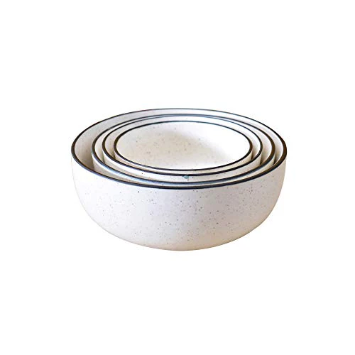 KunhaR Ceramic Mixing Bowls | Serving Bowl Set | Ceramic Cereal | Soup Bowl | Salad Bowls - White Matt - Image 5