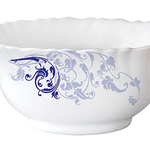 Larah by Borosil Blue Eve Silk Series Opalware Dinner Set, 19 Pieces, Blue Eve Silk - Image 5