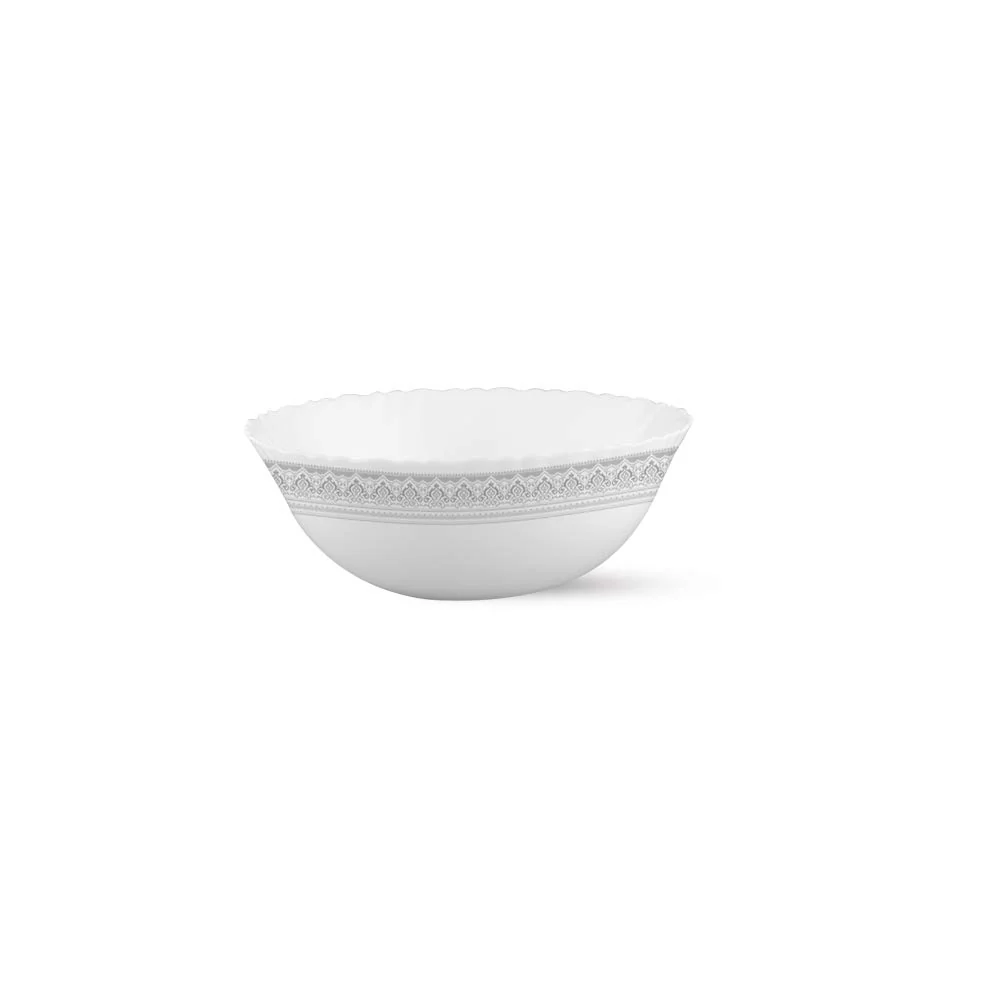 Larah by Borosil Classic Opalware Dinner Set, 27-Pieces, White - Image 4