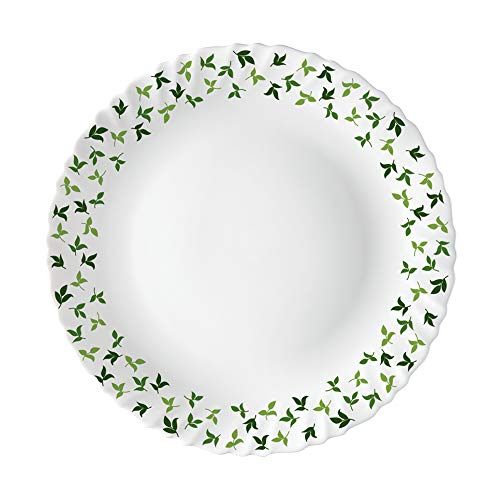 Larah by Borosil Sage Silk Series Opalware Dinner Set, 19 Pieces, White - Image 10
