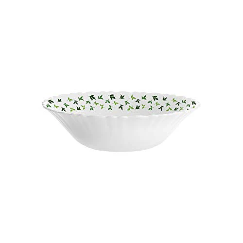 Larah by Borosil Sage Silk Series Opalware Dinner Set, 19 Pieces, White - Image 2