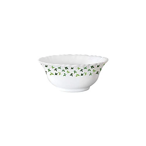 Larah by Borosil Sage Silk Series Opalware Dinner Set, 19 Pieces, White - Image 3