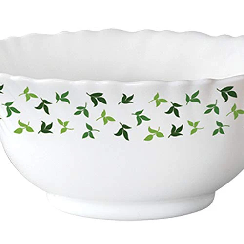 Larah by Borosil Sage Silk Series Opalware Dinner Set, 19 Pieces, White - Image 5