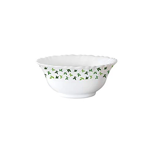 Larah by Borosil Sage Silk Series Opalware Dinner Set, 19 Pieces, White - Image 9