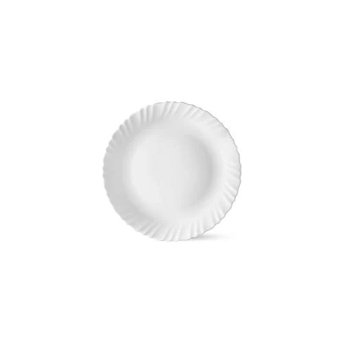 Larah by Borosil Snow (Plain White) Silk Series Opalware Dinner Set, 19 Pieces, White - Image 3