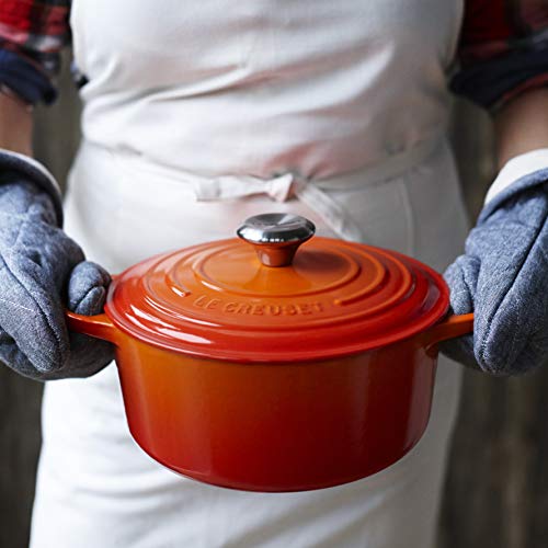 Le Creuset Signature Cast Iron Round Casserole, 18 cm - Volcanic - Image 7