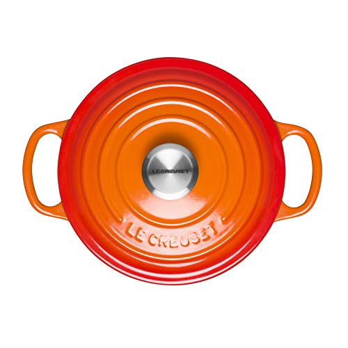 Le Creuset Signature Cast Iron Round Casserole, 18 cm - Volcanic - Image 8