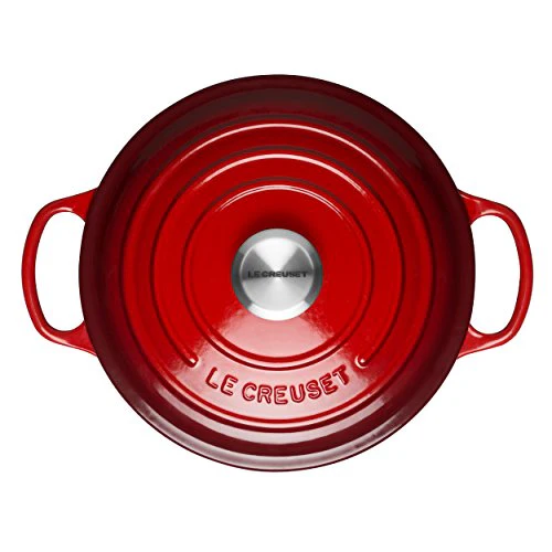 Le Creuset Signature Cast Iron Round Casserole, 20 cm - Cerise - Image 7