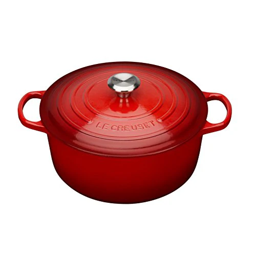 Le Creuset Signature Cast Iron Round Casserole, 28 cm - Cerise
