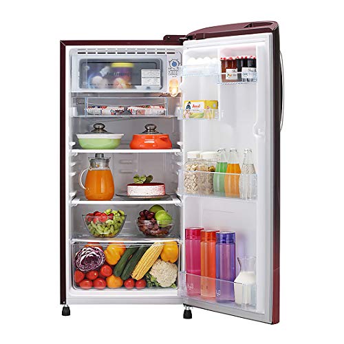 LG 190 L 4 Star Inverter Direct-Cool Single Door Refrigerator (GL-B201ASPY, Scarlet Plumeria) - Image 8