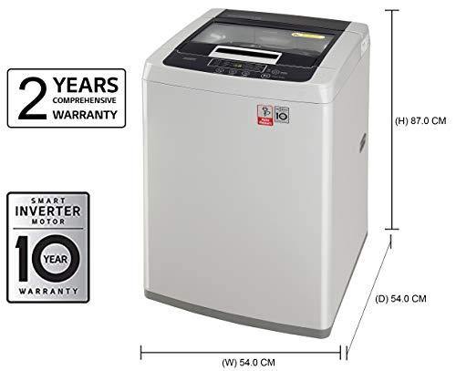 LG 6.5 Kg Inverter Fully-Automatic Top Loading Washing Machine (T7585NDDLGA, Middle Free Silver) - Image 11