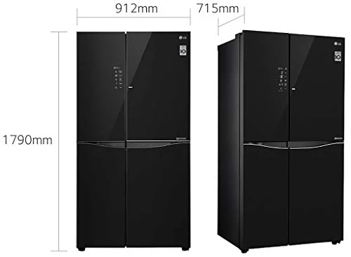 LG 679 L Door-in-Door Inverter linear Side-by-Side Refrigerator (GC-M247UGBM, Black Glass, LG ThinQ) - Image 10