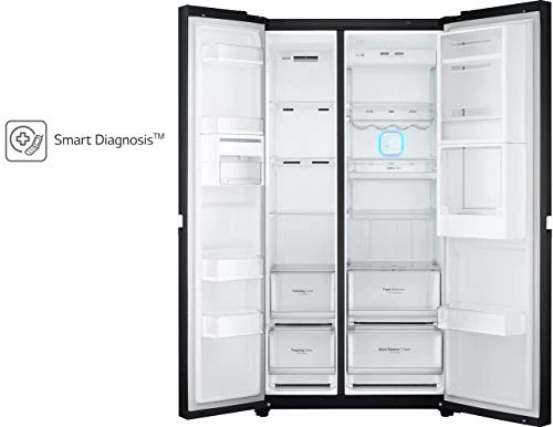 LG 679 L Door-in-Door Inverter linear Side-by-Side Refrigerator (GC-M247UGBM, Black Glass, LG ThinQ) - Image 13