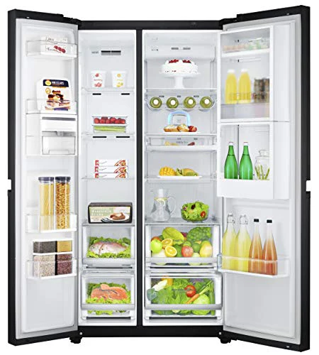 LG 679 L Door-in-Door Inverter linear Side-by-Side Refrigerator (GC-M247UGBM, Black Glass, LG ThinQ) - Image 9