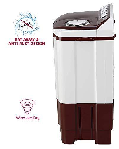 LG 7 kg Semi-Automatic Top Loading Washing Machine (P7010RRAA, Burgundy) - Image 7