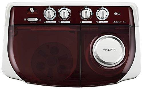 LG 8 Kg 5 Star Semi-Automatic Top Loading Washing Machine (P8035SRMZ, Burgundy, Collar Scrubber) - Image 13