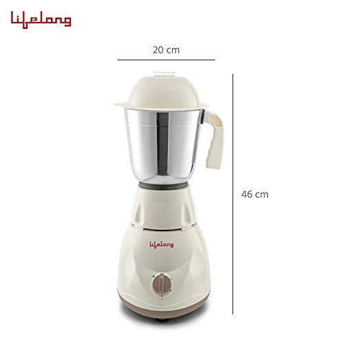 Lifelong Power Pro LLMG02 Mixer Grinder, 500W, 3 Jars (White/Brown) - Image 4