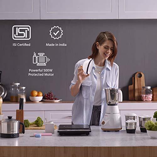 Lifelong Power Pro LLMG02 Mixer Grinder, 500W, 3 Jars (White/Brown) - Image 7