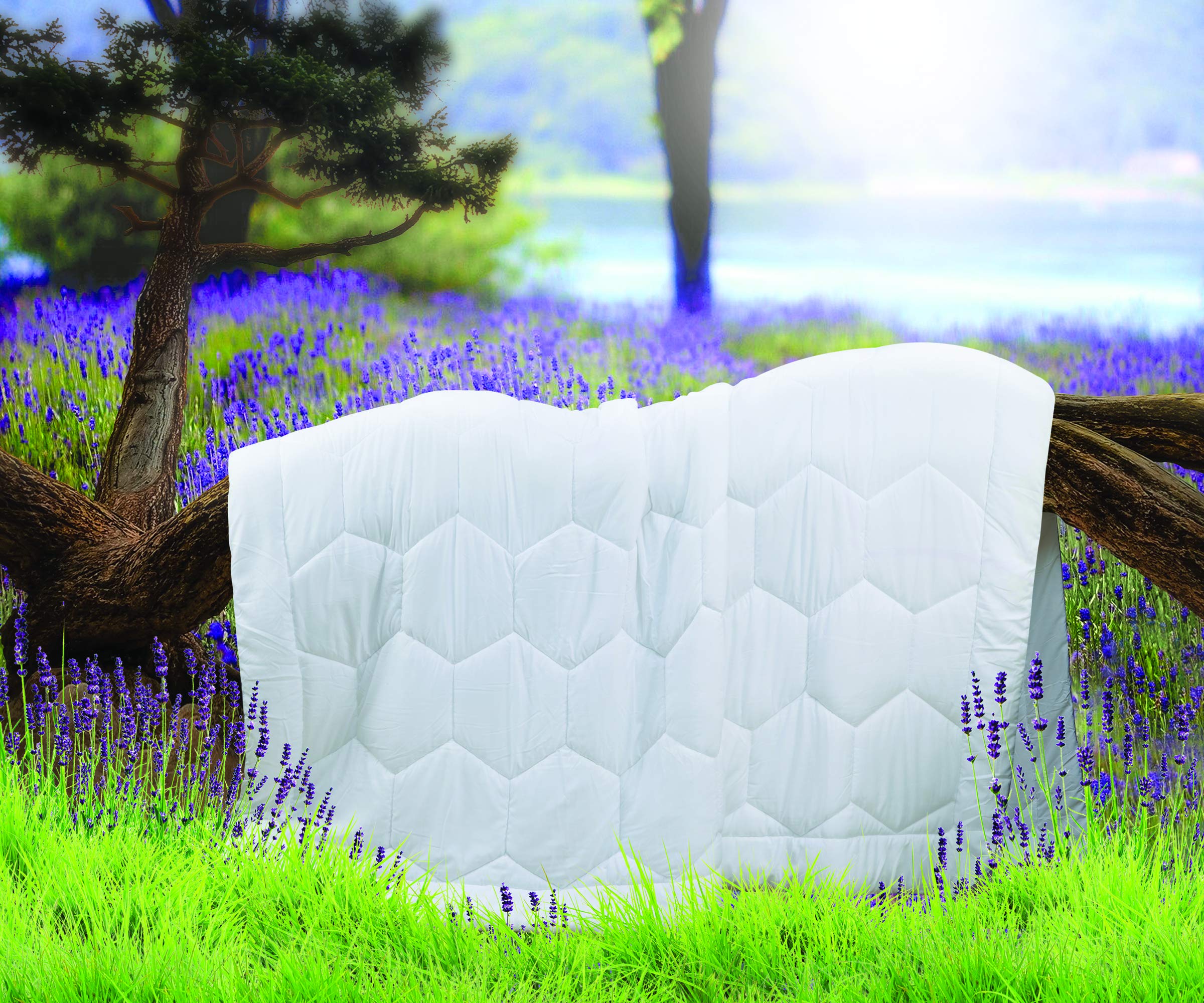 Lightweight Suede Lavender Double Winter Quilt/ Comforter - Image 3