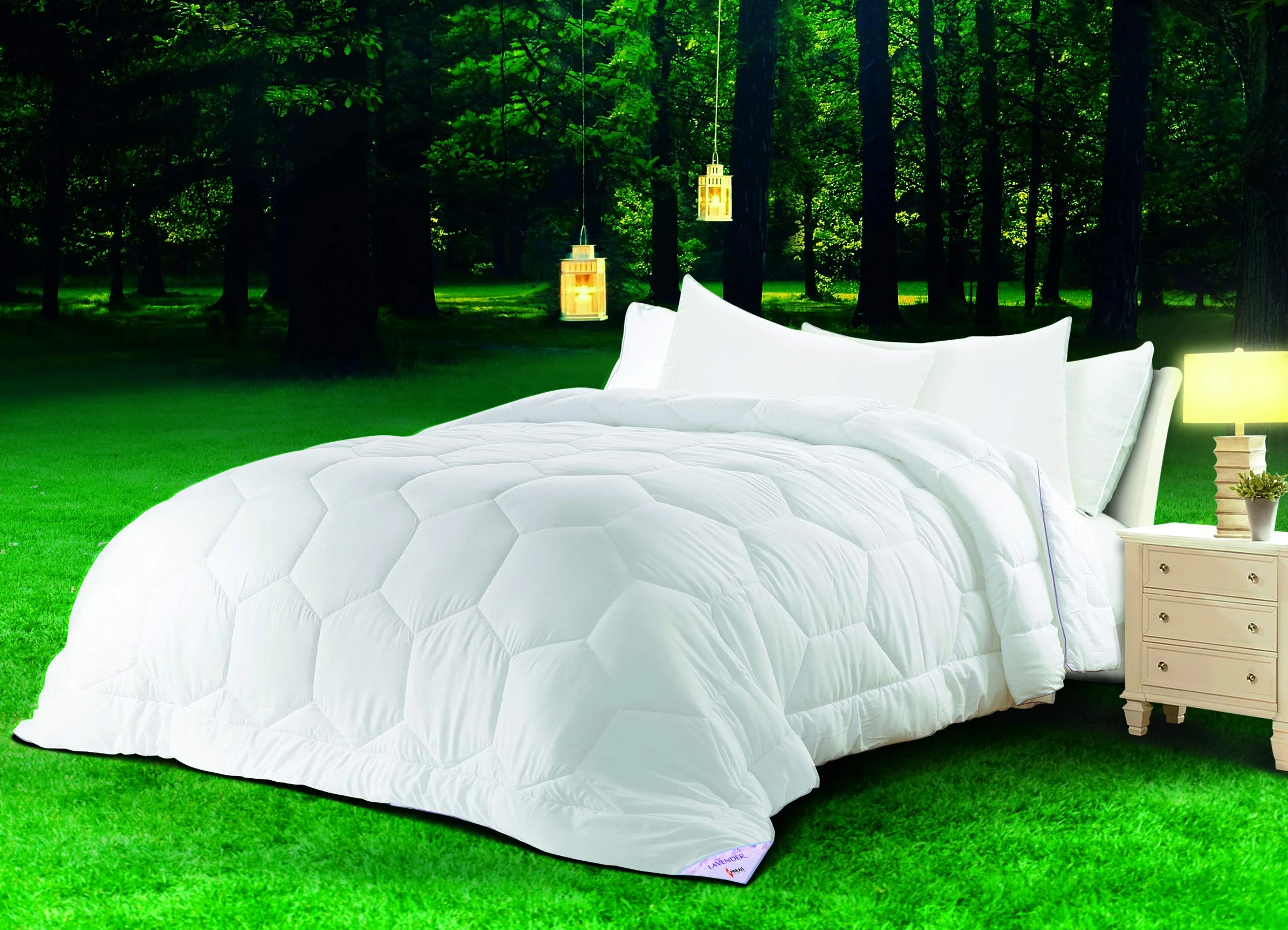 Lightweight Suede Lavender Double Winter Quilt/ Comforter - Image 4