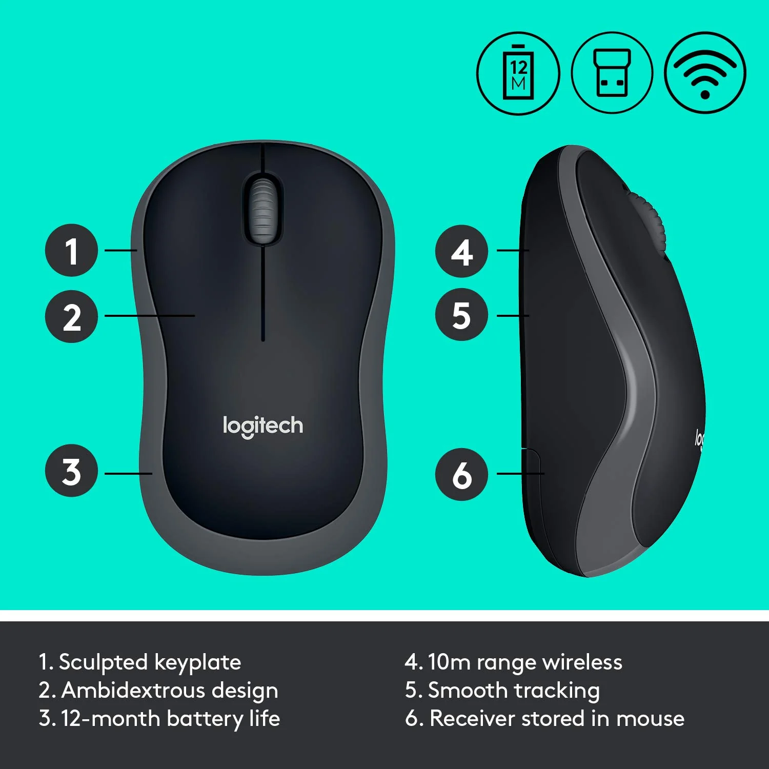 Logitech Wireless mk270r Keyboard and Mouse Set - Image 2