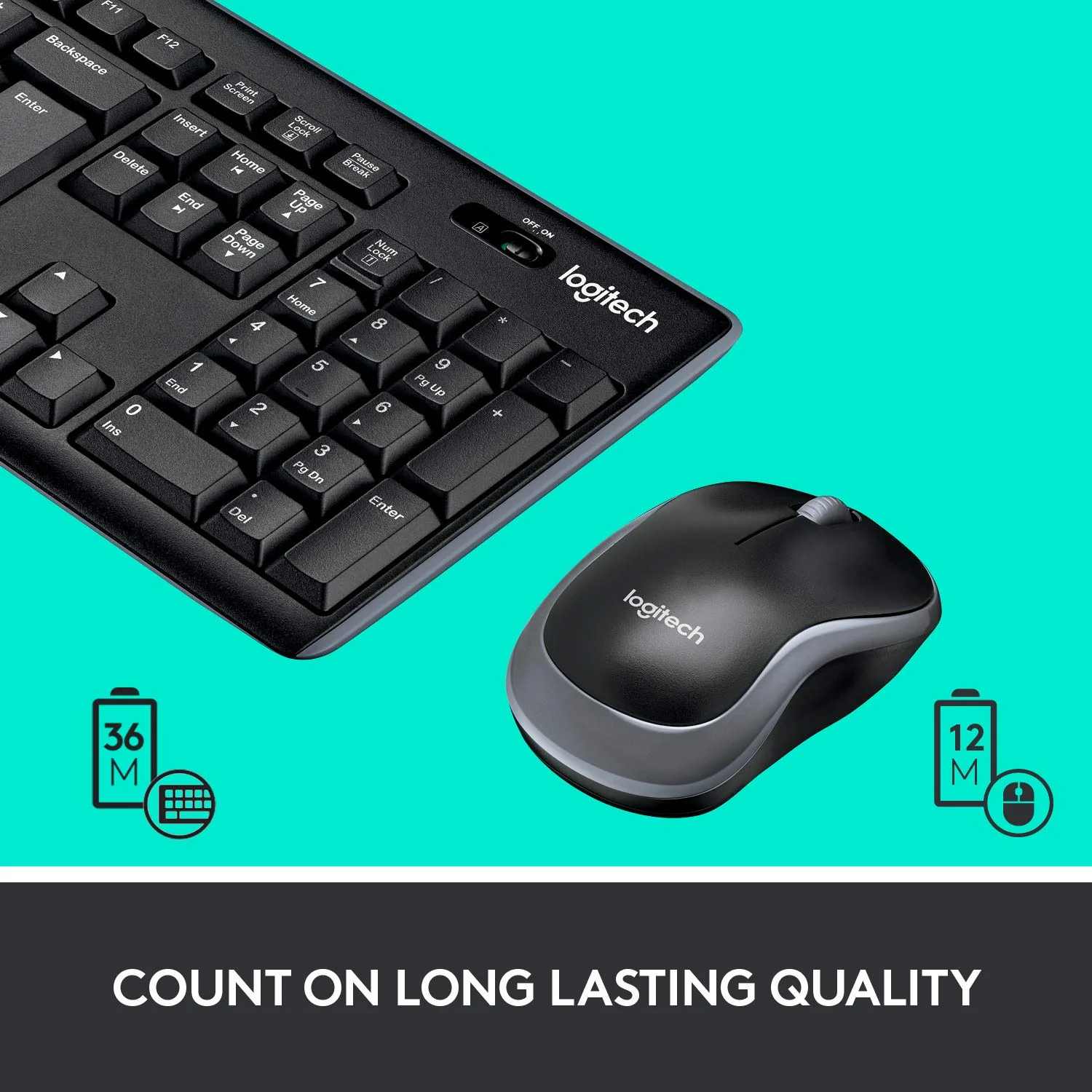 Logitech Wireless mk270r Keyboard and Mouse Set - Image 4