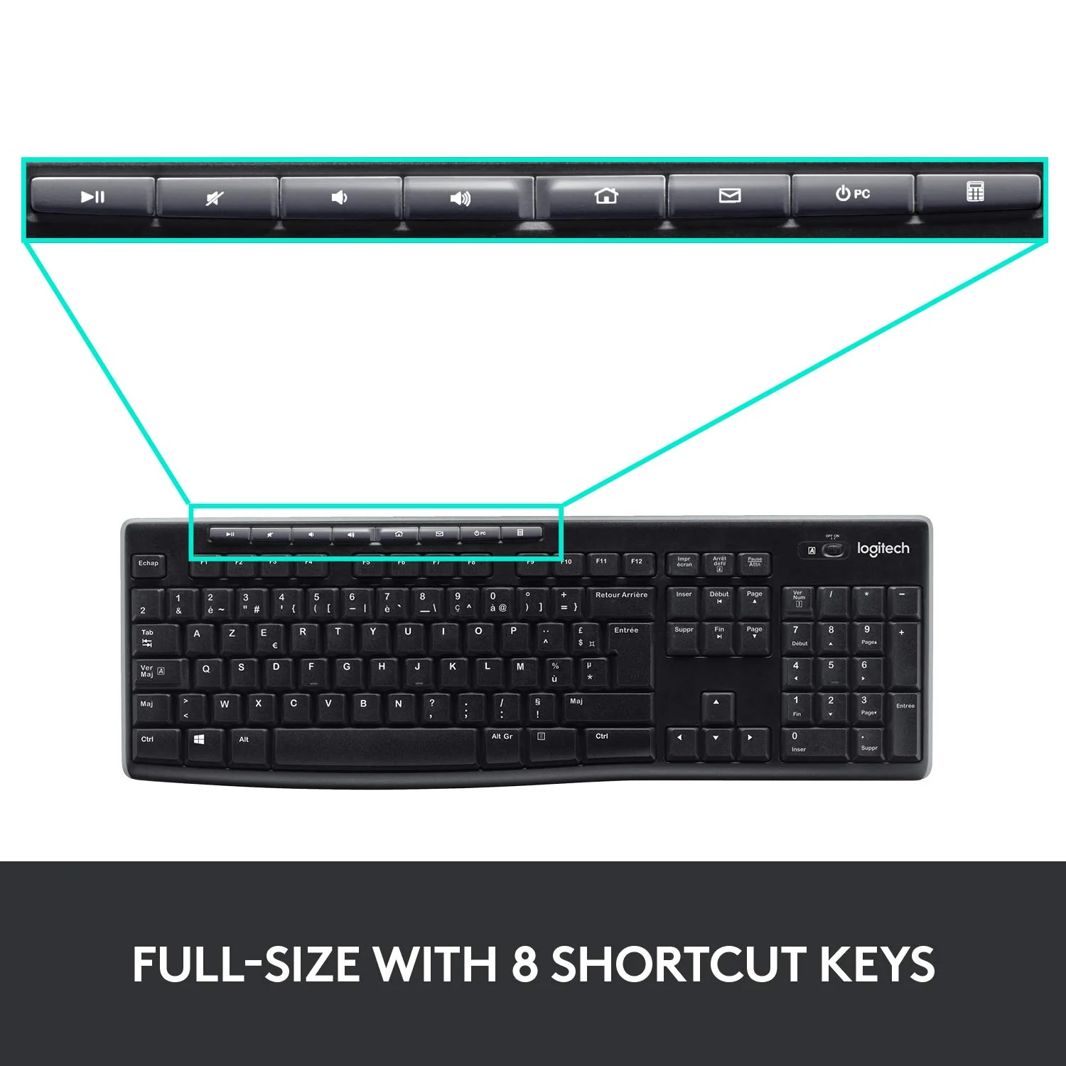 Logitech Wireless mk270r Keyboard and Mouse Set - Image 5