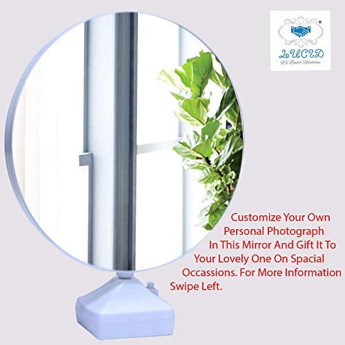 LUCID...We Build Relations Plastic Customized Personal Photo Frame Magic Mirror - White - Image 5