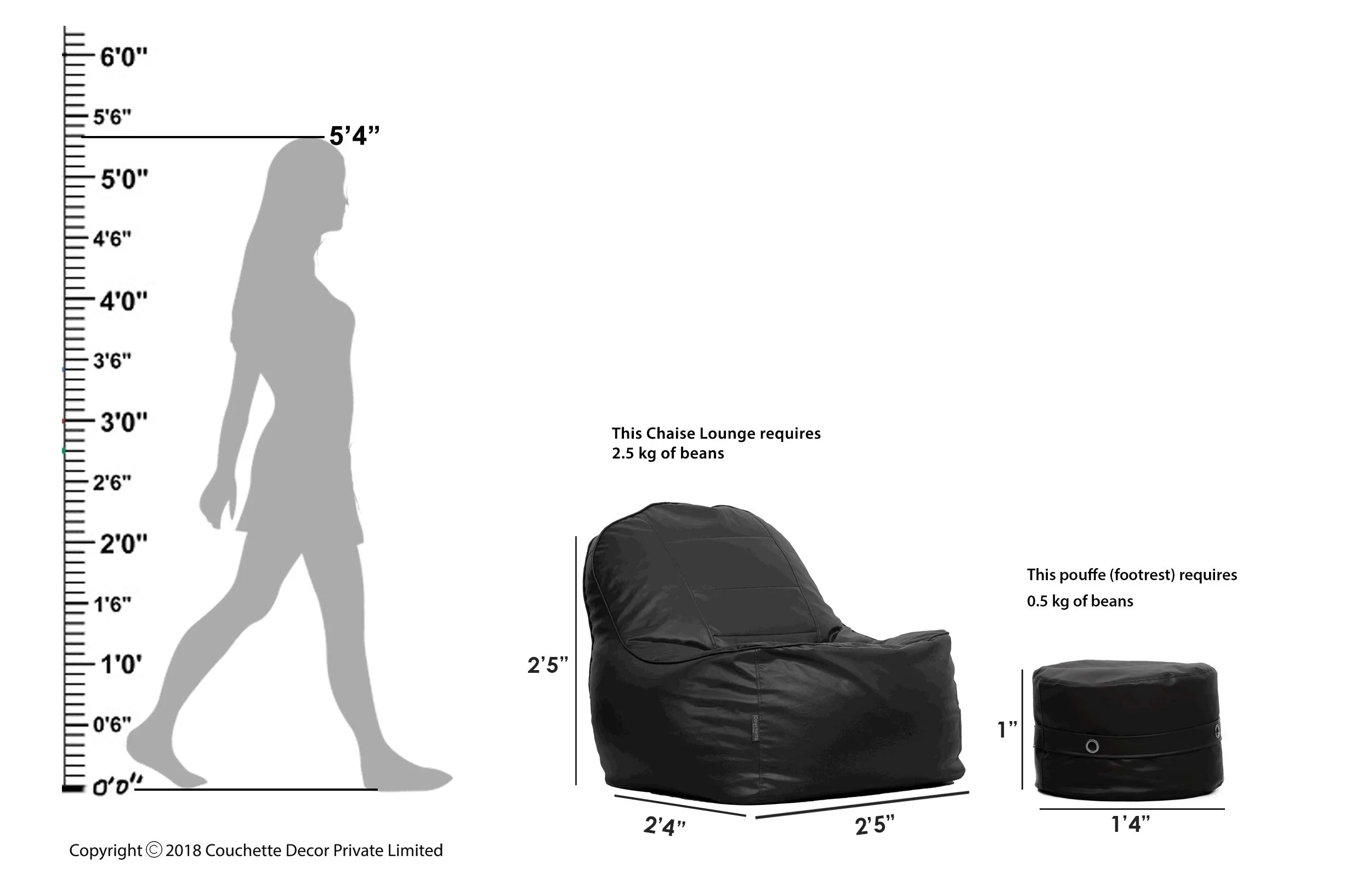 Luxury Bean Bag Cover with Footrest - Image 4
