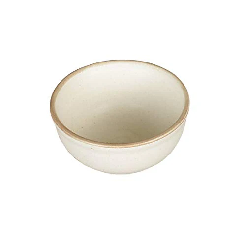 Miah Decor Ceramic MD-77-A Handcrafted Matte Finish Snacks Bowl, Standard, Cream, 4 Piece - Image 2