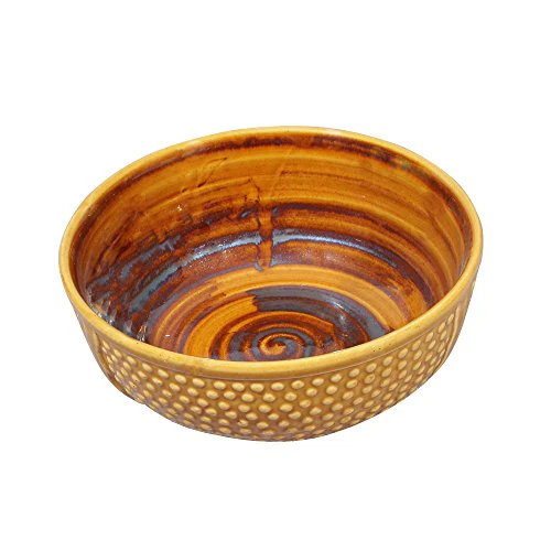 Miah Decor MDCF-26 Ergonomic Crafted Serving Bowls : Subtle Brown Color - Image 2