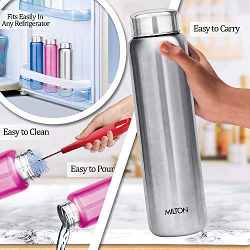 Milton Aqua 1000 Stainless Steel Water Bottle, 930 ml, Silver - Image 7