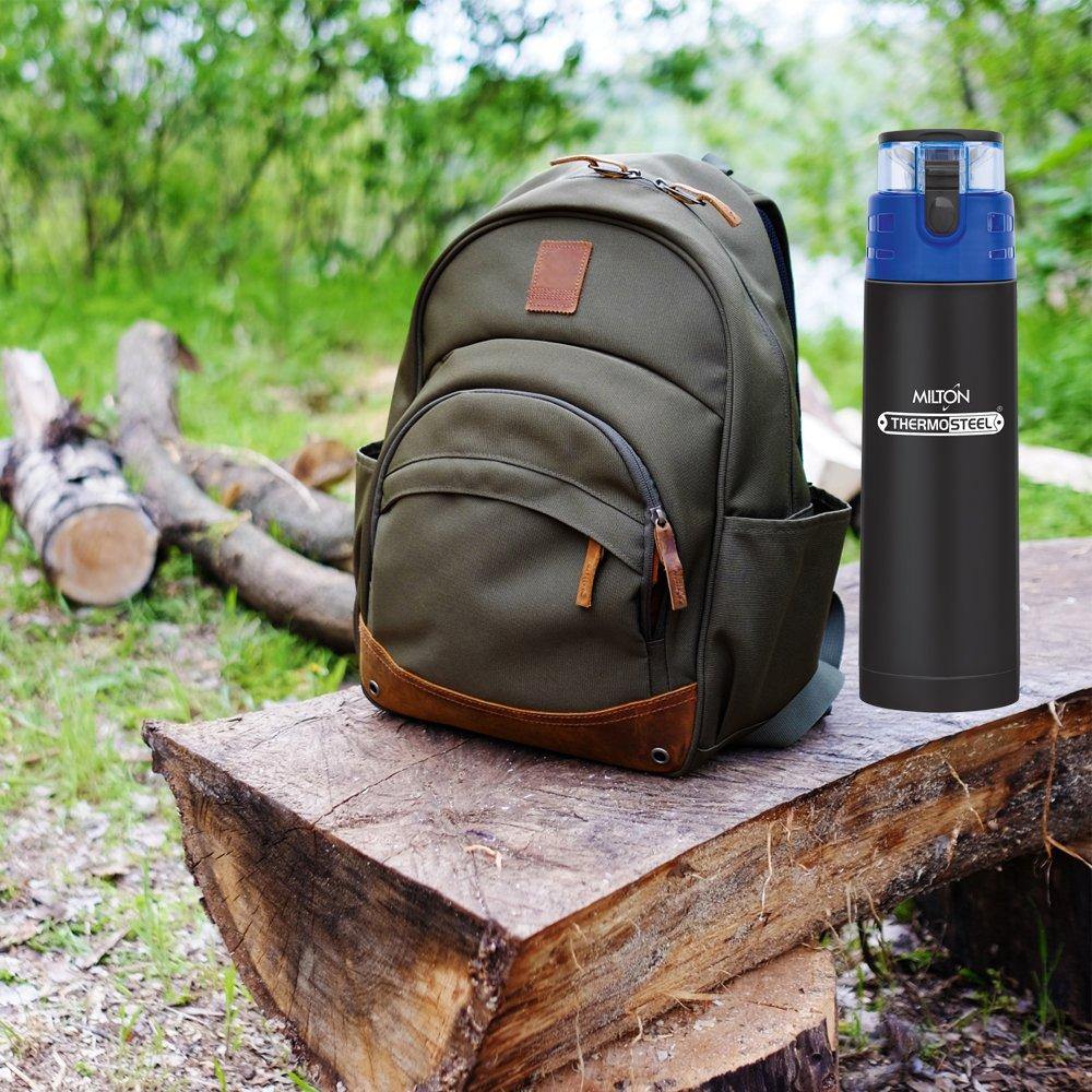 Milton Atlantis-600 Thermosteel Water  Bottle,500 ml,Black - Image 3