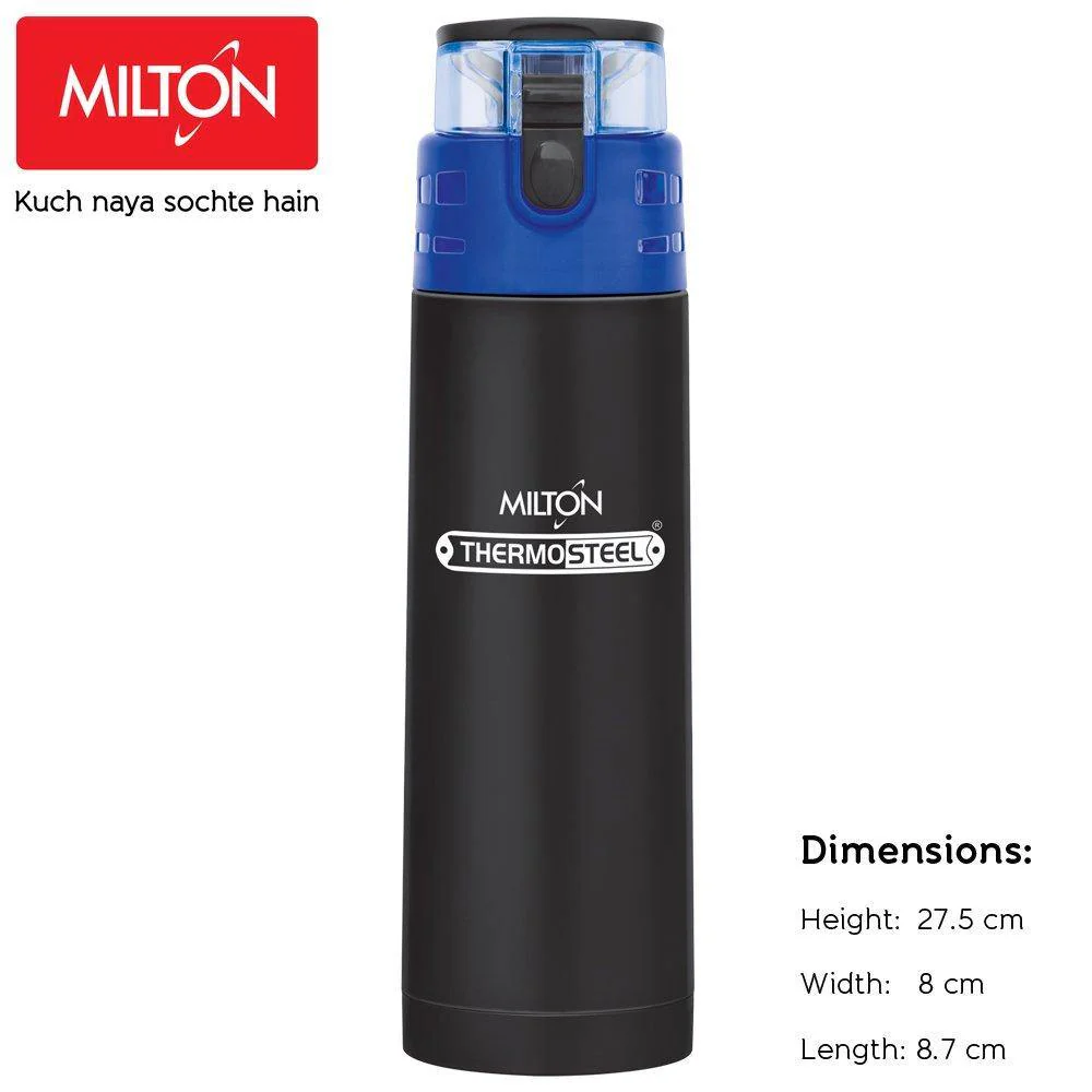 Milton Atlantis-600 Thermosteel Water  Bottle,500 ml,Black - Image 5