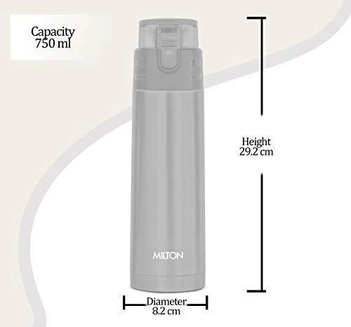 Milton Atlantis 900 Thermosteel Hot and Cold Water Bottle, 750 ml, Silver - Image 3