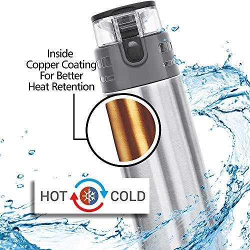 Milton Atlantis 900 Thermosteel Hot and Cold Water Bottle, 750 ml, Silver - Image 4